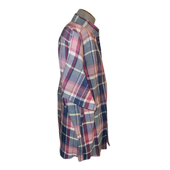 Vtg Club Room Men’s Madras Plaid Short Sleeve Shirt Sz. XL Picnic Fathers Dad - Picture 3 of 7